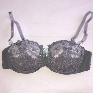 Grey Adore Me Padded Strapless Bra 34B